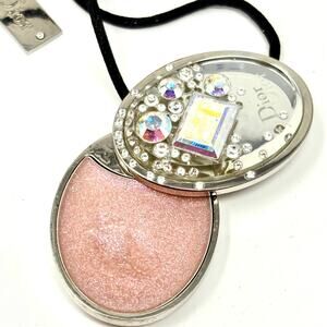 Rare Dior Crystal Pendant Gloss Necklace – Pink Shimmer Balm – No Box